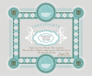 Certificate template clipart