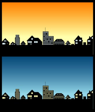 Town background clipart
