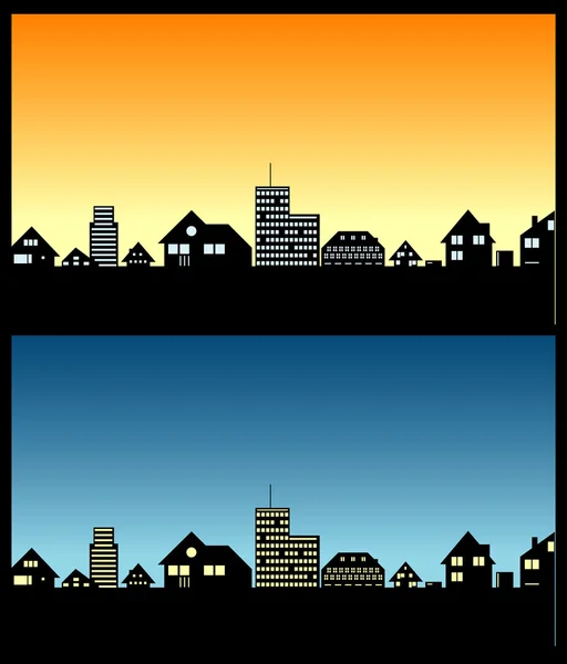 stock vector Town background