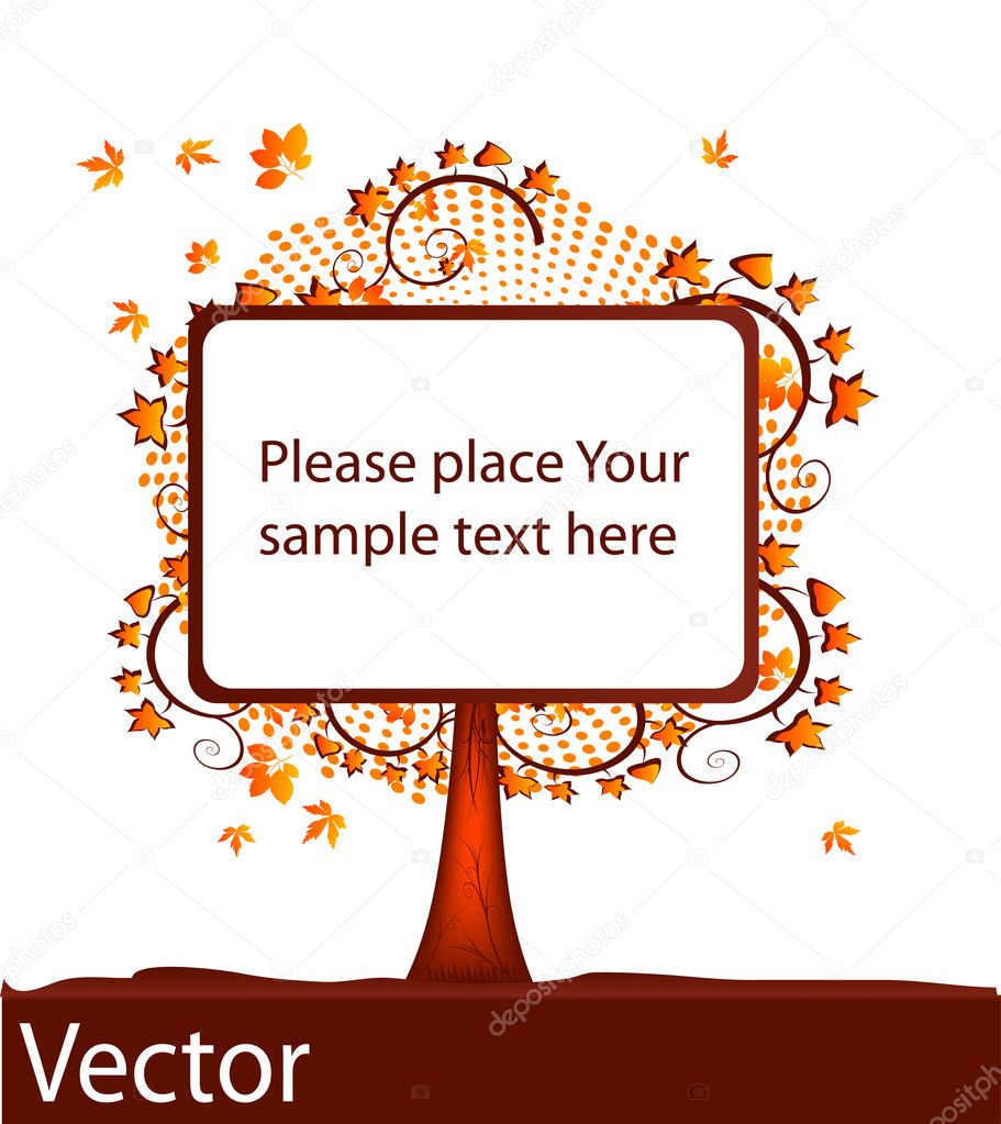 Blank tablet tree, vector