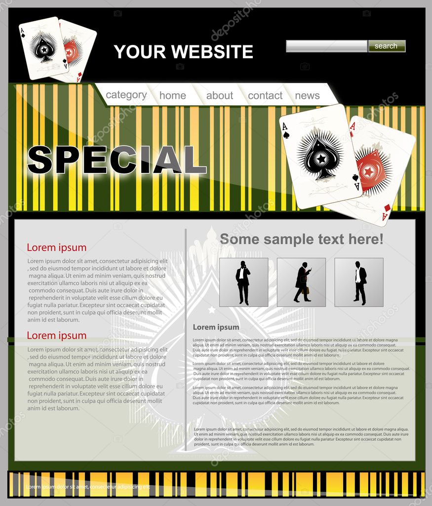 Online Poker web template