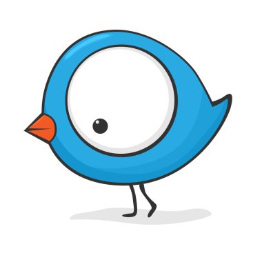 Cute cartoon bird clipart