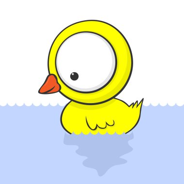 Big-eyed duck clipart