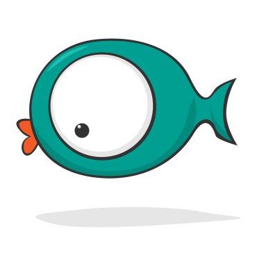 Cute cartoon fish clipart