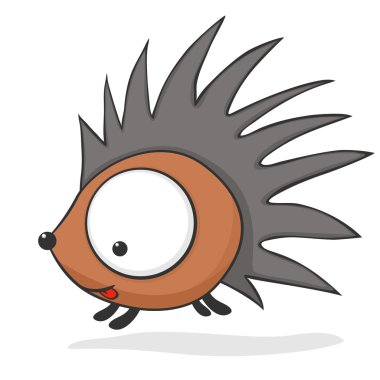 Big-eyed hedgehog clipart