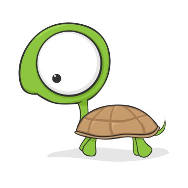 Big-eyed turtle clipart