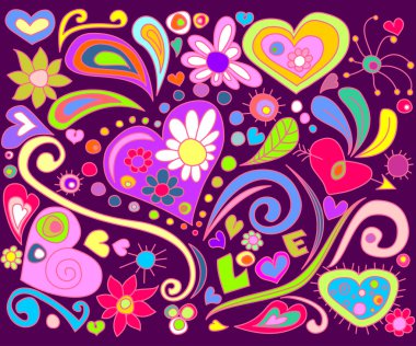 Colorful love doodle