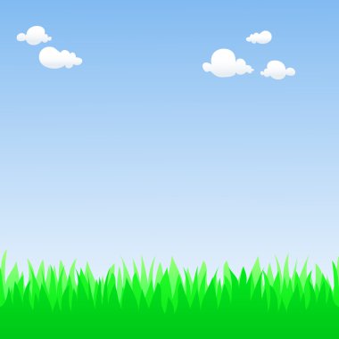 Spring field clipart