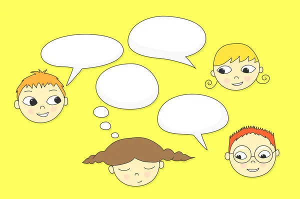 Дети разговаривают — стоковый вектор