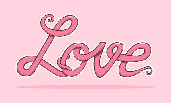 Vecteur de texte Love — Image vectorielle