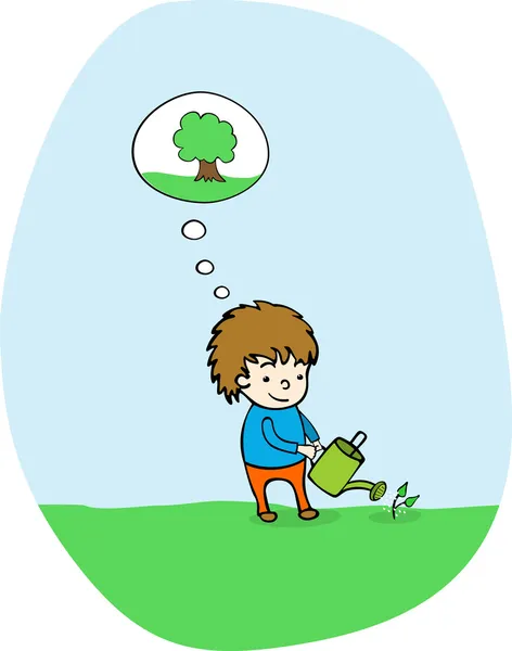 Planta un árbol! — Vector de stock