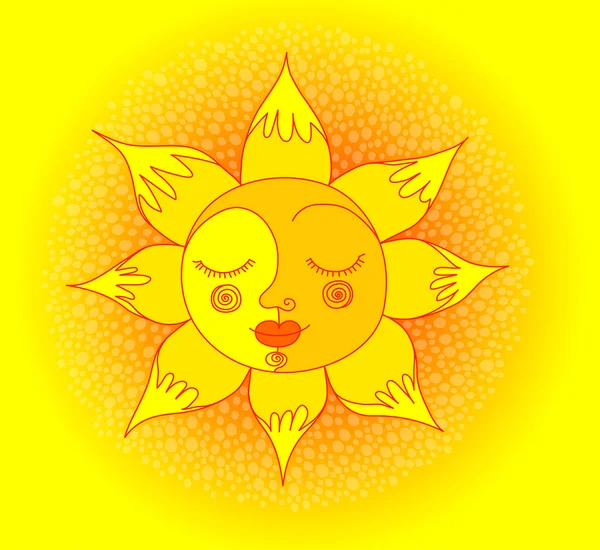 Usmívající se slunce — Stockový vektor