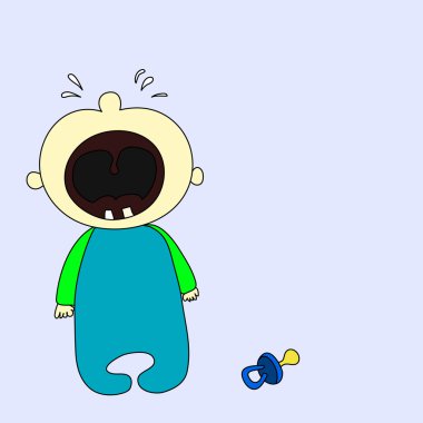 Baby crying clipart