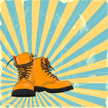 Hand-drawn boots clipart