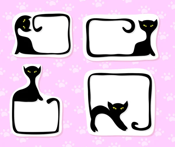 Katten stickers — Stockvector