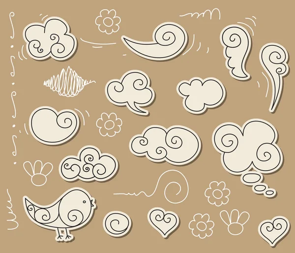 Doodle σύννεφο — Διανυσματικό Αρχείο