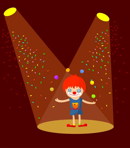 Clown jongleur — Image vectorielle