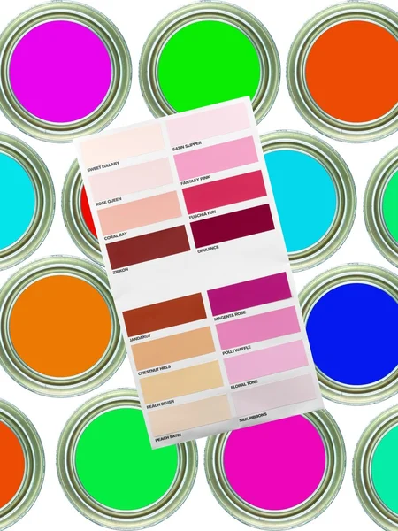 塗料のカラーチャート — ストック写真