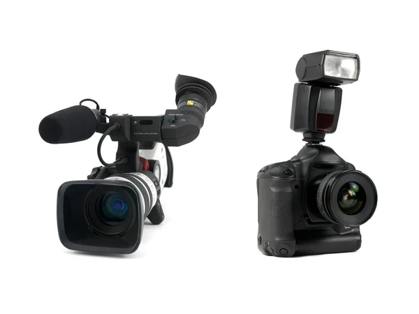 Профессиональные видеокамеры — стоковое фото
