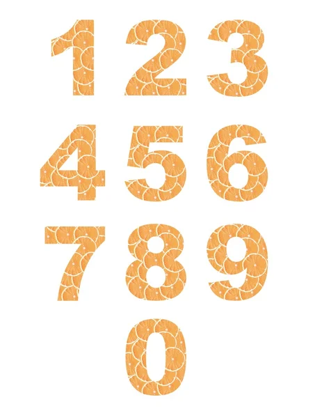 Numeri di frutta — Foto Stock