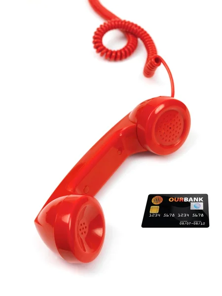 Red Phone Handset — Stock Photo, Image