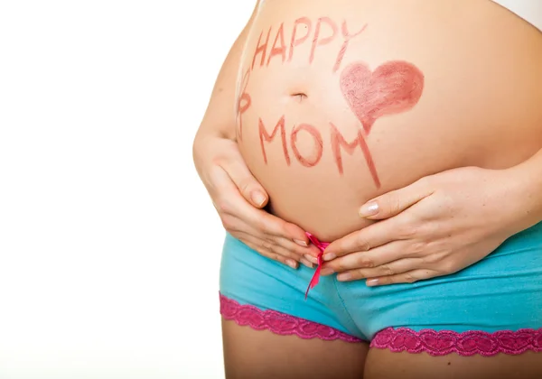 Těhotná žena břicho — Stock fotografie