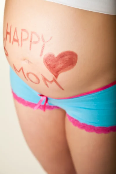 Zwangere vrouw buik — Stockfoto