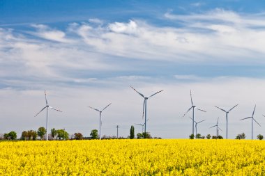 Wind powerplants countryside clipart