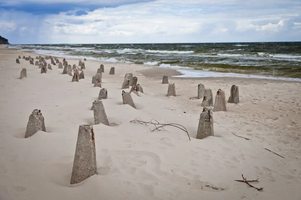 Krajobraz Morza Bałtyckiego z pochmurnego nieba — Zdjęcie stockowe