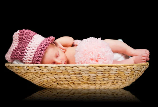 Porträt eines neugeborenen kaukasischen Mädchens — Stockfoto