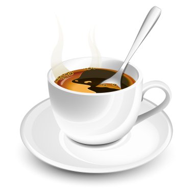 Cup of hot coffee clipart