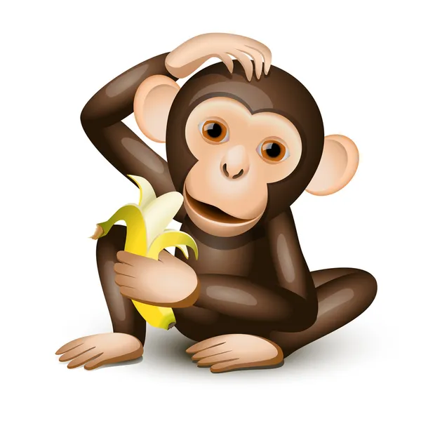 Little monkey — Stock Vector