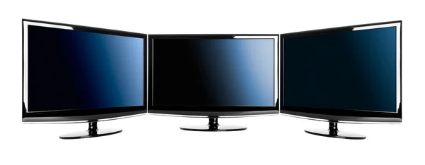 Tre televisori lcd — Foto Stock