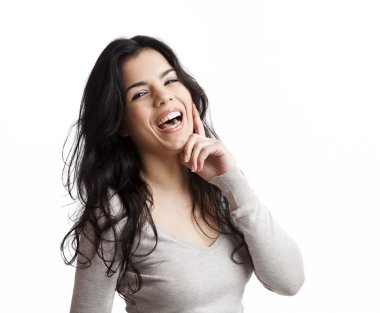 Girl laughing clipart