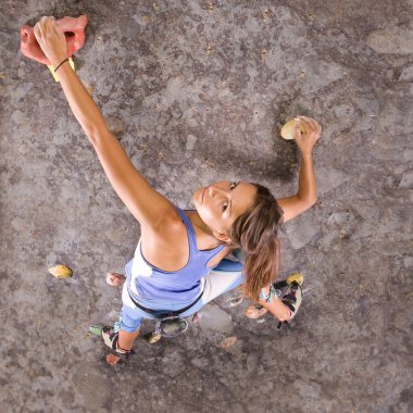 Girl climbing clipart