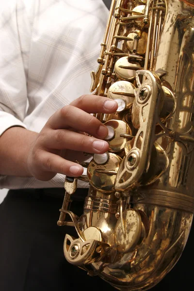 Saksofonista jazzowy — Zdjęcie stockowe