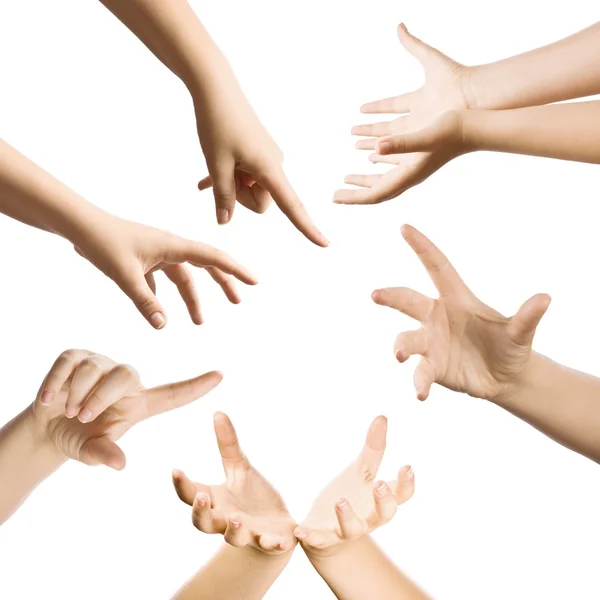 Set de gesturi de mână — Fotografie, imagine de stoc