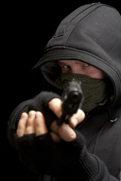 Ladrón con pistola —  Fotos de Stock