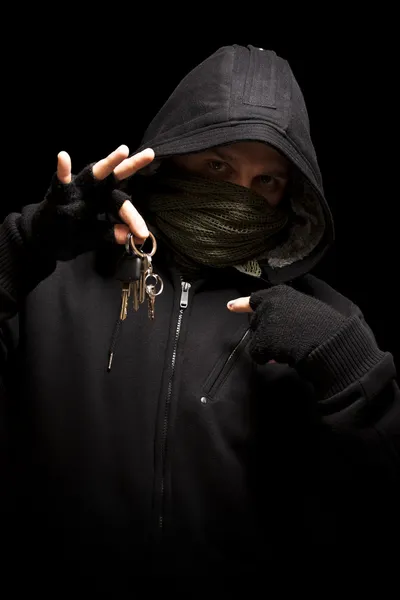 Ladrón con llaves — Foto de Stock
