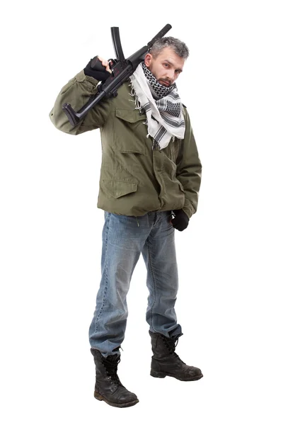 Terroriste avec fusil — Photo