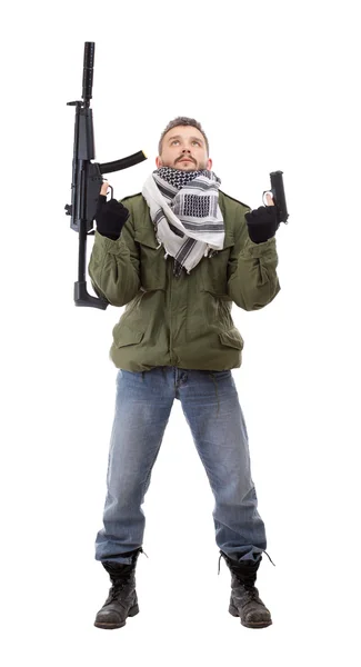 Террорист с винтовкой — стоковое фото