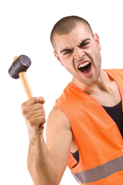 Kızgın işçi — Stok fotoğraf