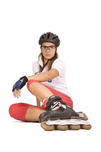 Woman on roller skates — Stock Photo, Image