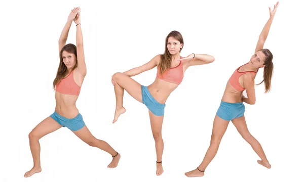 Girl doing fitness excersises Stock Picture