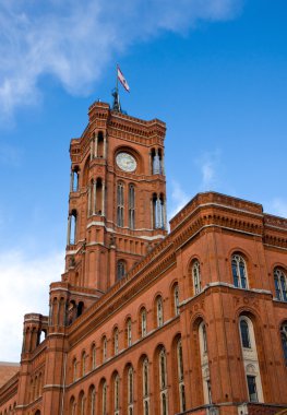 Berlin'in townhall - rotes rathaus