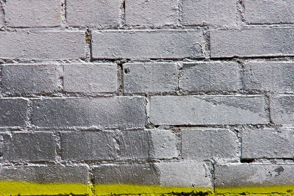 Stříbrná maloval graffiti brickwall — Stock fotografie