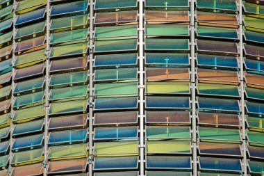 Colourful glass facade clipart