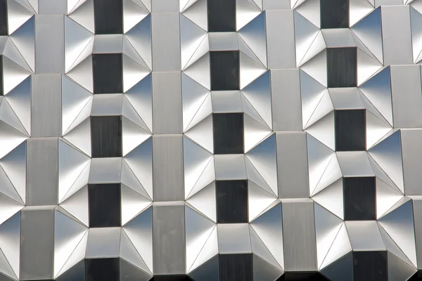 Silver futuristic facade — Stock Photo, Image
