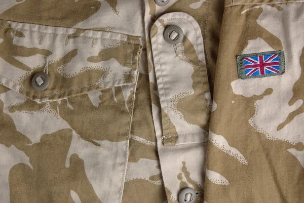 英国军队制服和一个标志 — 图库照片