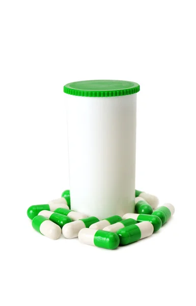 Tabletki odizolowane na białym tle — Zdjęcie stockowe